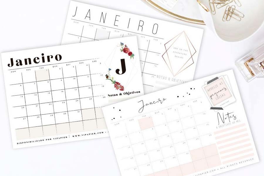 Planners gratuitos para imprimir e se organizar em 2019 2