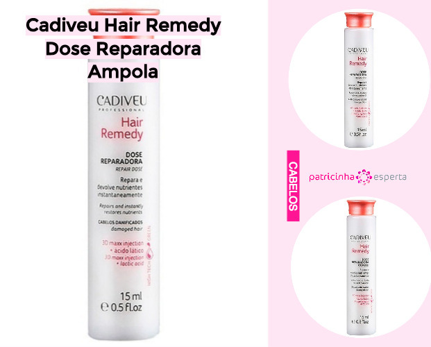 Cadiveu Hair Remedy Dose Reparadora Ampola - Produtos Para Cabelos Danificados: Favoritos de 2019 - Top 8