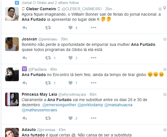 furtado 2 Ana Furtado substitui Fátima Bernardes e vira piada na web
