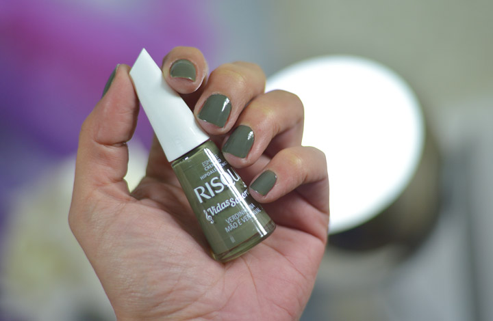 Quarta do Esmalte: Verdinho na Mão é Vendaval da Risqué 1 esmalte1